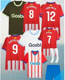 23/24 Girona FC Soccer Jerseys 2024 Arnau David Lopez Stuani Tsygankov Skjortor Mens Castellanos Riquelme Ivan Martin Football Uniforms Kids Kids