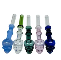 5.5 INCHES Skull bone single color round pipe Wholesale Glass bongs Oil Water Pipes Glass Pipe Oil Rigs Smoking
