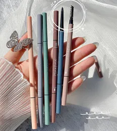 울트라 미세 삼각형 눈썹 연필 정확한 눈썹 정의 긴 지속적인 방수 시원한 갈색 눈 보우 메이크업 6 컬러