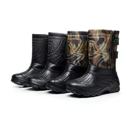 Vattentät och kallbeständiga fiskeskor Plush Snow Hunter Kort regn Wellington-stövlar E-2 Wellies