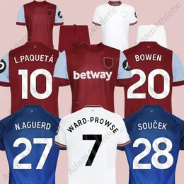 Jersey piłkarski 23 24 L.Paqueta N.aguerd Bowen Football koszulki Kit Soucek Benrahma Antonio Jerseys 2023 2024