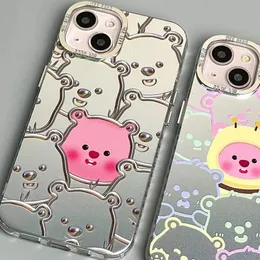 Mobiltelefonfodral Kawaii Loopy Pink Beaver för iPhone12/13Promax Cartoon Case Women Anime Girl Heart Cute Ins Cellphone iPhone14Pro 231021