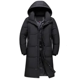 Gilets pour hommes 2023 Arrivée Hiver Down Vestes Hommes Pardessus Mode Épaissir Chaud 90 Manteaux de canard blanc pour capuche noire longue Parka 231020