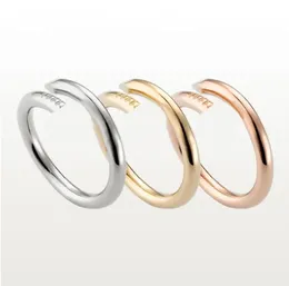 Anillo de uñas Joyería de lujo Midi love Just a Rings para mujer Aleación de acero de titanio Proceso chapado en oro Accesorios de moda Nunca se desvanecen Tienda no alérgica