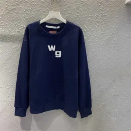 Suéteres de punto para mujer Suéter de diseñador para mujer Clásico con monograma Pecho Moda Azul marino Cuello redondo Jersey de manga larga Sudadera