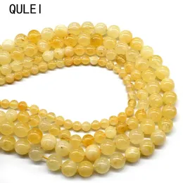 Outros atacado natural citrinos redondos contas de pedra para fazer jóias diy colar pulseira 6mm10mm espaçador cristal solto 15 "231020