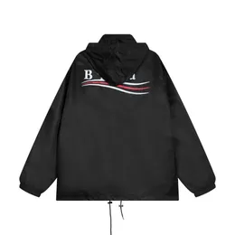 BLCG Lencia Mens Ceketler Rüzgar Çeker Zip Kapşonlu Şerit Dış Giyim Kalitesi Hip Hop Tasarımcısı Moda Bahar ve Sonbahar Parkas Marka Giyim 5233