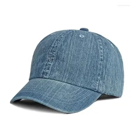 볼 캡 2023 Short Brim Denim Jeans Baseball for Women 남자 남자 Gorras Para Mujer Marca de Lujo 5 패널 스냅 백 모자 56-58cm