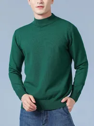 Męskie swetry mężczyźni kaszmirowy sweter jesienne zima miękka ciepła jumper jumper pull homme hiver pullover pół golf drużyny 231020