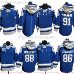 DIYデザイナーNikita Kucherov Hoodie Mens Kids Woman Andrei Vasilevskiy Winter Plush Seaterフード付きInsファッション青年春の学生春と秋のチームフーディー