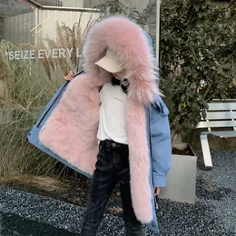 Down Coat -20 Degee Boys Coat Winter Girls Jacket Large Faux Fur Liner Children Hooded Long Parkas Teenage Warm Outfits TZ625 231020