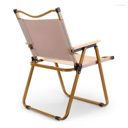 Camp Furniture Camping Low Chair Portable Outdoor Aluminum Alloy Wood Grain Folding Equipment