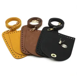 Saco peças acessórios alça de ombro acessórios para bolsas conjunto saco de couro bottoms capa com ferragem para diy bolsa # c 231020