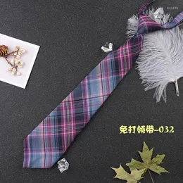 Bow Ties Tide Classic Plaid JK Cotton Tie Girls Lazy Cute Necktie Uniform School School Own