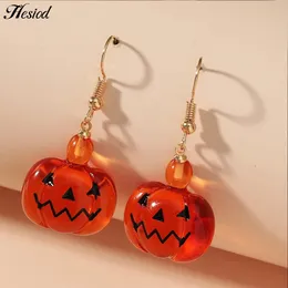 Stud Cute Pumpkin Ghost Earrings Halloween Decoration Kawaii Orange Jewelry For Girls Party Cosplay Transparent Accessories Gift 231020