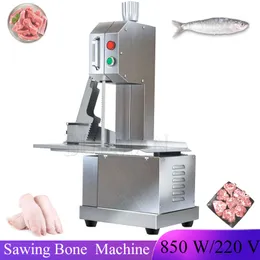 Commercial Bone Saw Stainless Steel Electric Desktop Cutting Beef Mutton Chop Bone Home Food Processing Machine