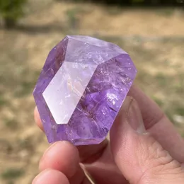 Decorative Figurines 73g Natural Amethyst Polyhedron Irregular Gemstone Energy Polish Palm Stones Crystal Quartz Decoration 05