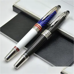 Ballpoint Pens Wholesale Top Luxury JFK Pen Limited Edition John F. Kennedy Carbon Fiber Rollerball Fountain School S DHEXP