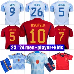 2022 Spanish Men's and Women's soccer jerseys ASENSIO PEDRI FATI FERRAN TORRES MORATA Men's Kids' Home and Away 2023 Women's World Cup J.HERMOSO PUTELLAS Football Shirt