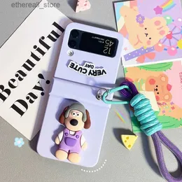 Cell Phone Cases Z Flip4 Flip3 Mobile Phone Case Cartoon Cute Cover for Samsung Flip 3 4 W23 Folding Screen All-inclusive Drop-proof Shell Funda Q231021