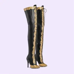 Patik martin bayan 2024 deri stiletto yüksek topuklu uzun bot karışımı renk botları kadın uyluk yüksek patik yağma ayak parmakları çapraz bağlı düğün ayakkabıları fermuar up 36146 s