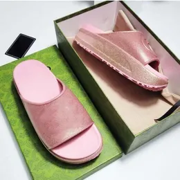 Designer kapcie Espadrilles kobiety grube sandały poślizg na mułach slajdy lady platforma kliny kwadratowe palce klapki slajdy basenowe 36-44