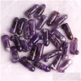 ペンダントネックレスペンダントネックレス6pcs/lot man penis mini natural tiger eyes lapis lazi crystal stone male gale glainia shaped pendants dh97i