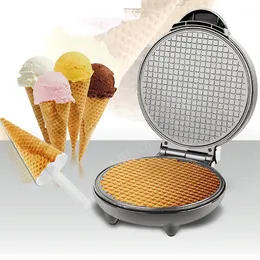 Outras ferramentas de cozinha Electric Crispy Egg Roll Maker Omelete Areia Ferro Crepe Assadeira Waffle Panqueca Forno DIY Ice Cream Cone Machine EU Plug 231021