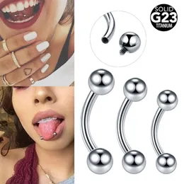 Stud 10pcs/lot 16g kaş piercing Dahili dişli kavisli muz halkaları sarmal küpe çubuğu dil dudak halkalarında 231020