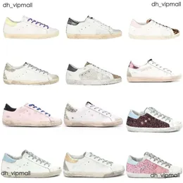 Designer Italien varumärke sneakers kvinnor superstjärna gammal sko klassisk vit do-gamla paljett smutsiga man casual skor