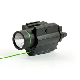 Taktisk M6 -vapen Ljus integrerad med grön lasersiktvit LED -pistolbelysningspistol Pistol Lampe Picatinny Rail