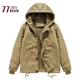 Men's Vests Vintage Winter Jacket Men Thick Warm Cashmere Liner Parka Male Outdoor Windbreaker Military Bomber Jackets Chaqueta Hombre M6XL 231020