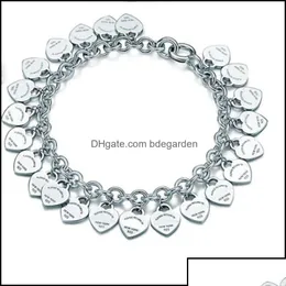 Schakelarmbanden Sieraden Sterling Sier 925 Klassiek Mode Hartkaart Damesarmband Vakantiecadeau 200925 Droplevering 2021 Pdqz Dhtnc