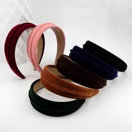 4,5 cm mode kvinnors hårband vintage fast färg pannband premium känsla designer breda hårband flickor hår tillbehör huvudbonader