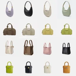 Songmont Luna 가방 디자이너 고급 핸드백 토트 버킷 가방 레이 반달 가죽 어깨 가방 노래 호보 크로스 바디 미니 클러치 가방 고품질