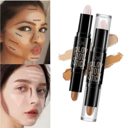 Schönheit Doppel-Kopf Concealer Stift Gesicht CC Trimmen Bleistift Farbe Corrector Blemish Highlight Stick 3D Gesichts Kontur Kosmetik