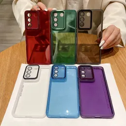 Mobiltelefonfodral Luxury Soft Electropated Infinix Hot 30 On Clear Sockproof Cover för Hot30 Hot30 Candy Colors Hot30 Back Case 231021