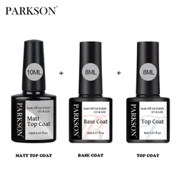 Nagellack Parkson Matt Top Coat Gel Kit Basis UV LED Art Maniküre Primer Soak Off Suface Set 231020