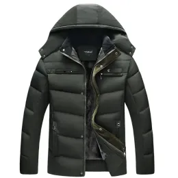 Fashion Mens Down Jacket Winter Coat Hooded Jackets Men Outdoor Fashion Casual Hooded Thicken Cheap Down Jackets Size XL-4XL