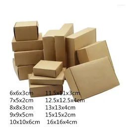 Present Wrap Gift Wrap 10/30/50pcs Mti Size Söt Square Kraft Box Packaging Wedding Party Favor Supplies Handmade Soap Home Gar Dhj4n