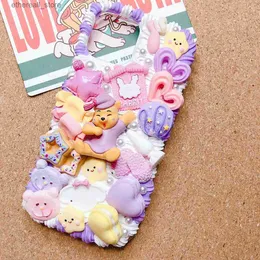 Samsung Galaxy S21 Ultra 5G Case Case Catoon Customized S20 FE Phone Cover S8/S9/S10/S20 Plus DIY Cream Shell Girl Gift Q231021 용 휴대폰 케이스 수제 수제.