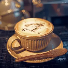 الأواني القهوة الرجعية كأس الشمال السيراميك القدح الإبداعية كوب إسبرسو كوبس الفخمة البورسلين الأوبنة الشاي مجموعة هدايا القهوة المنزلية