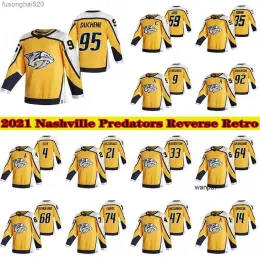 Custom Nashville''Predators''custom 남성 여성 청소년 청소년 59 Josi Nashville 리버스 레트로 저지 95 Duchene 92 Ryan Johansen 9 Filip Forsberg 35 P