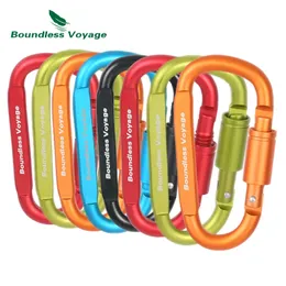 Carabiners Boundless Voyage Outdoor Climbing Accessories Carabiner Aluminum Alloy D-type Hanging Buckle Quickdraws keychain Tool Equipment 231021