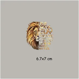 Sewing Notions Personality Lions Iron Ones For Clothing Tops Animal Thermal Stickers Clothes Diy Vinyl Heat Transfer Drop Delivery