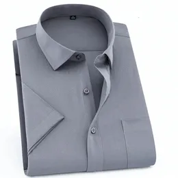 Camicie casual da uomo Camicie a maniche corte da uomo estive Design Standard-fit Comoda camicetta formale da lavoro Camicia elegante bianca da uomo 8XL 7XL 6XL 5XL 231020