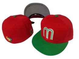 Yeni Moda M Meksika M Mektup Beyzbol Kapakları Yaz Stili Gorra Kemik Erkek Marka Marka Kadın Unisex Hiphop Tam Kapalı Takılı Şapkalar M-8