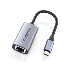 Lention USB C 대 이더넷 어댑터, RJ45 대 유형 C 기가비트 네트워크 1000M 유선 LAN 변환기 호환 2023-2016 MACBOOK PRO 13/15/16 새로운 iPad Pro/Mac Air/Surface