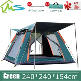 텐트 및 대피소 4-6 인용 캠핑 텐트 자동 퀵 오픈 텐트 야외 방수 텐트 가족 인스턴트 텐트 텐트 텐트 가방 231021