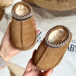 طفل صغير تسمان الثاني slippers tazz baby أحذية الأطفال كستناء فراء الشرائح sheapskin shearling الكلاسيكية فائقة الحذاء الحذاء الشتاء الشتاء على الصوف قليلا 6652ESS